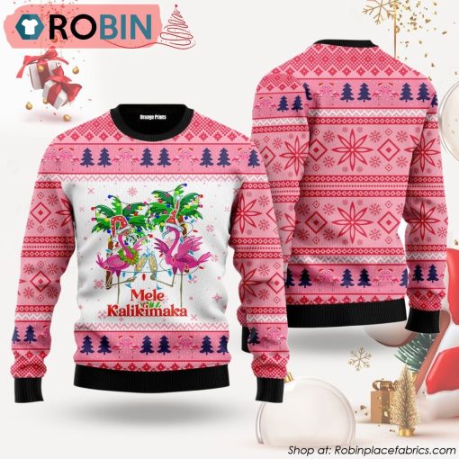 Mele Kalikimaka Flamingo Christmas Ugly Christmas Sweater