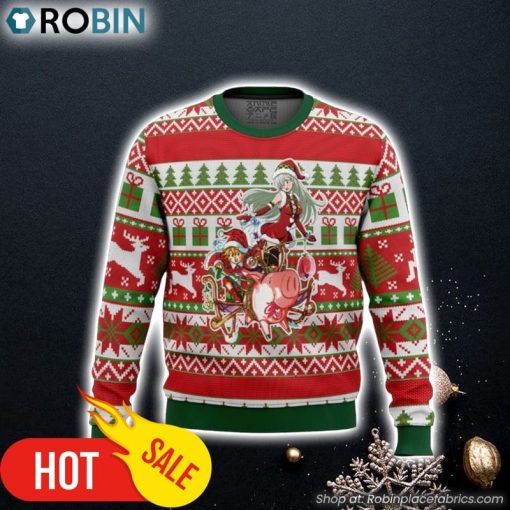 Meliodas and Elizabeth 7 Deadly Sins Ugly Christmas Sweater 3D For Men and Women