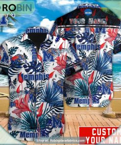 Memphis Tigers Tropical Design Hawaiian Shirt