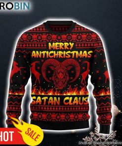 Merry Antichristmas Satan Claus Ugly Christmas Sweater