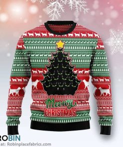 Merry Catmas 3D Christmas Ugly Sweater 3D Printed
