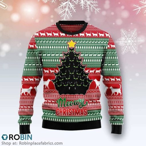 Merry Catmas 3D Christmas Ugly Sweater 3D Printed