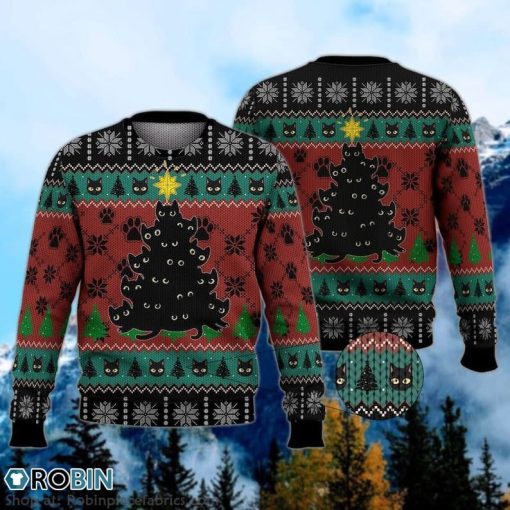 Merry Catmas V2 3D Christmas Ugly Sweater 3D Printed