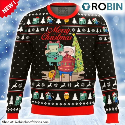 Merry Christmas Bmo Finn Aventure TimeUgly Christmas Sweatshirt, Sweater