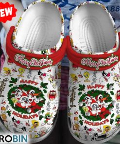 Merry Christmas Happy Holiday Looney Tunes 3D Print Classic Crocs
