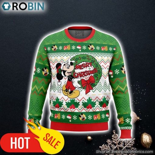 Merry Christmas Mickey Mouse Disney Ugly Christmas Sweater 3D For Men and Women