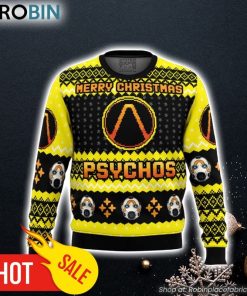 Merry Christmas Psychos Borderlands Ugly Christmas Sweater 3D For Men and Women