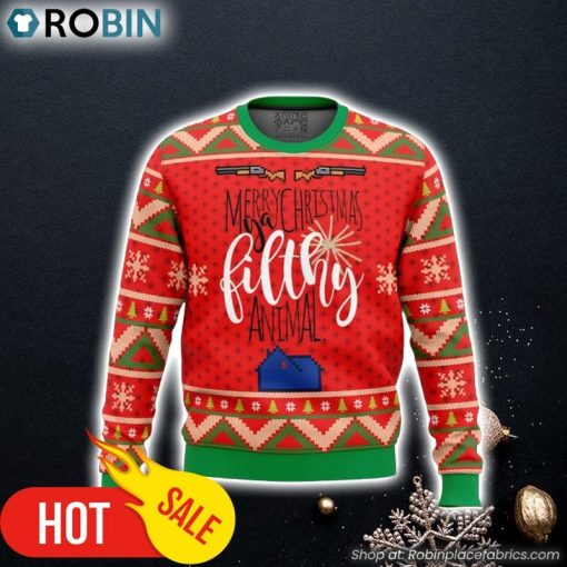 Merry Christmas Ya Filthy Animal Ugly Christmas Sweater 3D For Men and Women