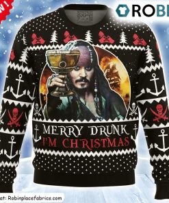 Merry Drunk Im Christmas Pirates Of The Caribbean Ugly Christmas Sweatshirt, Sweater