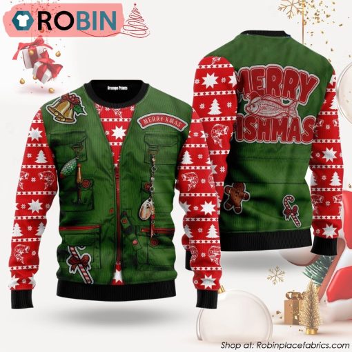 Merry Fishmas Ugly Christmas Sweater
