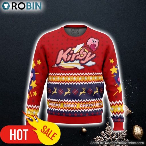 Merry Kirby Christmas Kirby Ugly Christmas Sweater 3D For Men and Women
