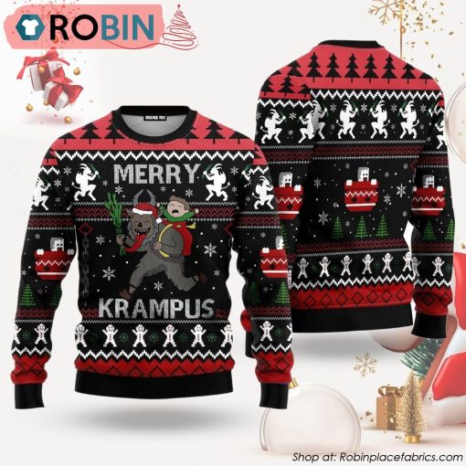Merry Krampus Ugly Christmas Sweater