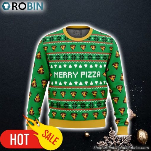 Merry Pizza Ugly Christmas Sweater 3D For Men and Women