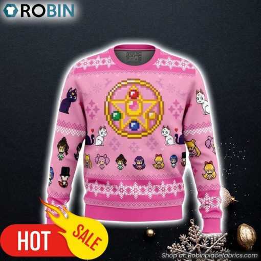 Merry Senshi Sailor Moon Ugly Christmas Sweater 3D For Men and Women