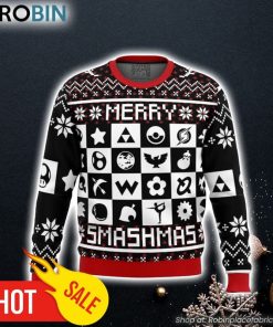 Merry Smashmas Super Smash Bros Ugly Christmas Sweater 3D For Men and Women