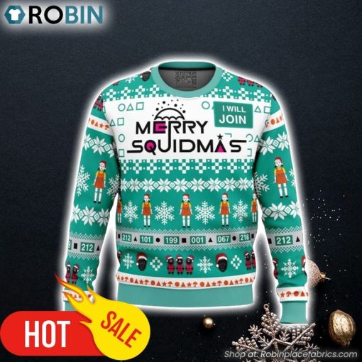 Merry Squidmas Squid Game Ugly Christmas Sweater 3D For Men and Women