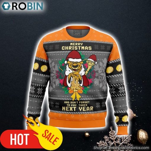 Merry Taxes Christmas Robin Hood Ugly Christmas Sweater 3D For Men and Women