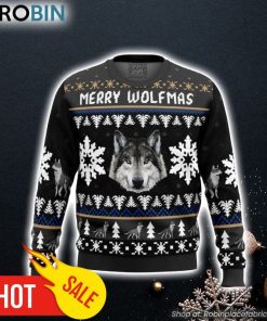 Merry Wolfmas Wolf Ugly Christmas Sweater 3D For Men and Women