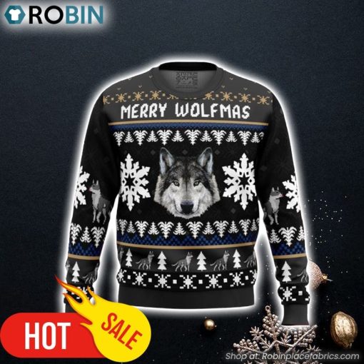 Merry Wolfmas Wolf Ugly Christmas Sweater 3D For Men and Women