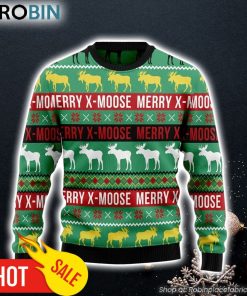 Merry X-Moose Ugly Christmas Sweater Gift For Pet Lovers