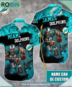 Miami Dolphins Mascot 3D Printed Summer Hawaiian Shirt