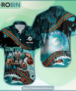 Miami Dolphins Mascot 3D Printed Summer Hawaiian Shirt Custom Miami Dolphins Mascot 3D Printed Summer Hawaiian Shirt Custom