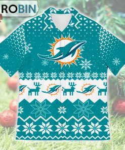 Miami Dolphins Ugly Christmas Design Short Sleeve Shirt