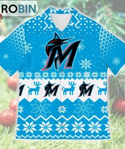 Miami Marlins Ugly Christmas Design Short Sleeve Shirt