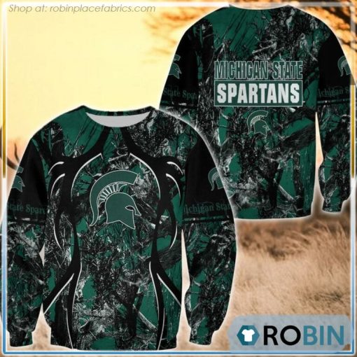 Michigan State Spartans Sweatshirt Camo Hunting Perfec