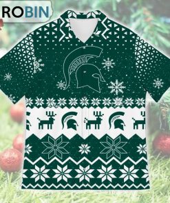 Michigan State Spartans Ugly Christmas Design Short Sleeve Shirt