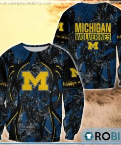 Michigan Wolverines Hunting Pattern All Over Print Sweatshirt