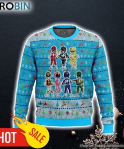 Mighty Morphin Chibis Power Rangers Ugly Christmas Sweater 3D For Men and Women