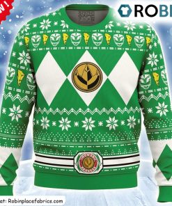 mighty-morphin-green-ranger-power-rangers-ugly-christmas-sweatshirt-sweater-1