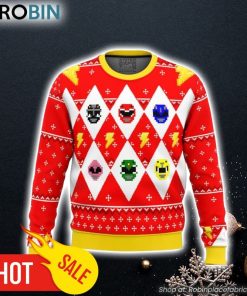 Mighty Morphin Power Rangers Ugly Christmas Sweater 3D For Men and Women