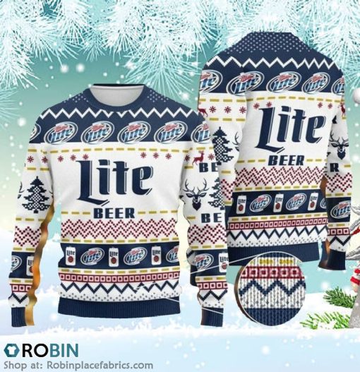 Miller Lite Beer Christmas Ugly Sweater