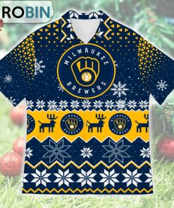 Milwaukee Brewers Ugly Christmas Design Short Sleeve Shirt