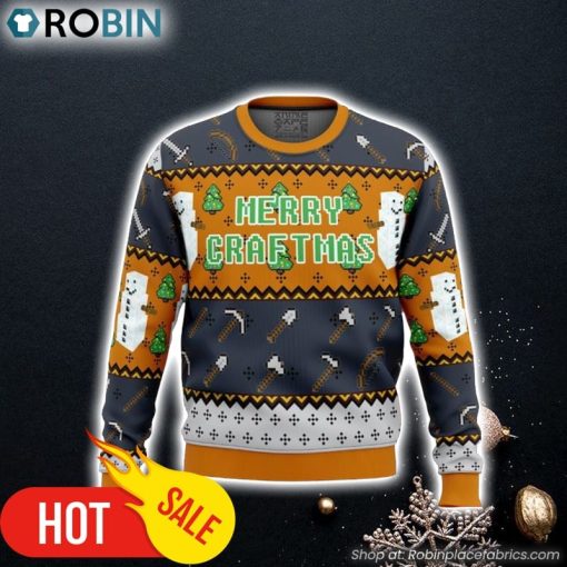 Minecraft Minecraftmas Ugly Christmas Sweater 3D For Men and Women