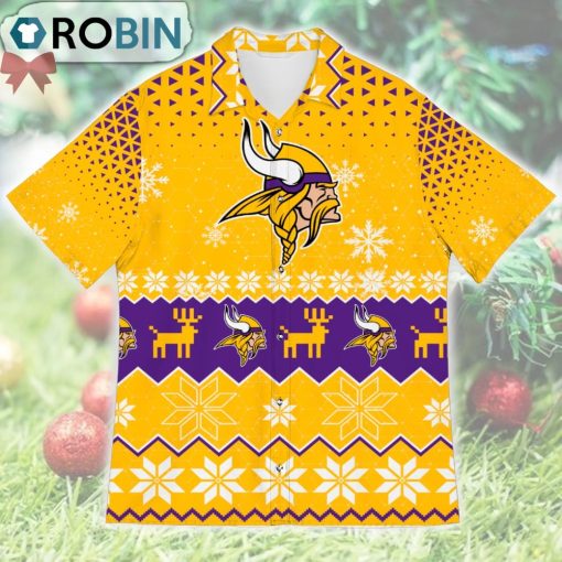 Minnesota Vikings Ugly Christmas Design Short Sleeve Shirt