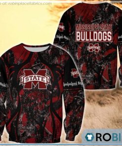 Mississippi State Bulldogs Hunting Pattern All Over Print Sweatshirt