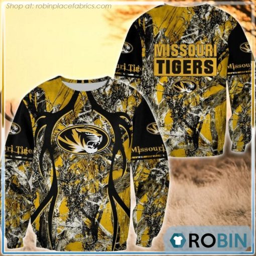 Missouri Tigers Hunting Pattern All Over Print Sweatshirt