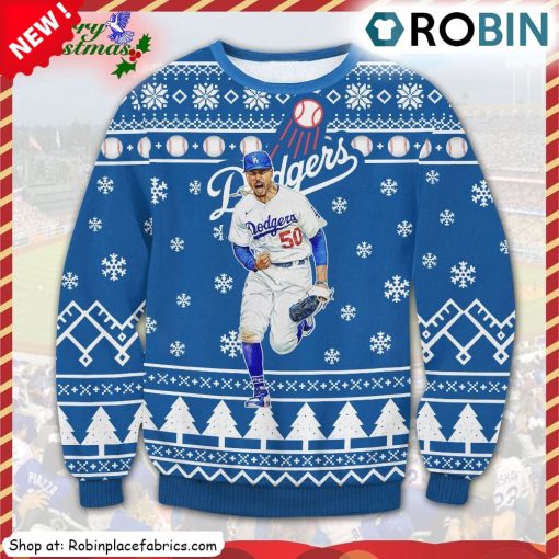 Mlb La Dodgers Ugly Christmas Sweatshirt, Sweater