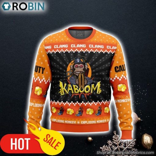 Monkey Bomb Call of Duty Ugly Christmas Sweater 3D For Men and Women