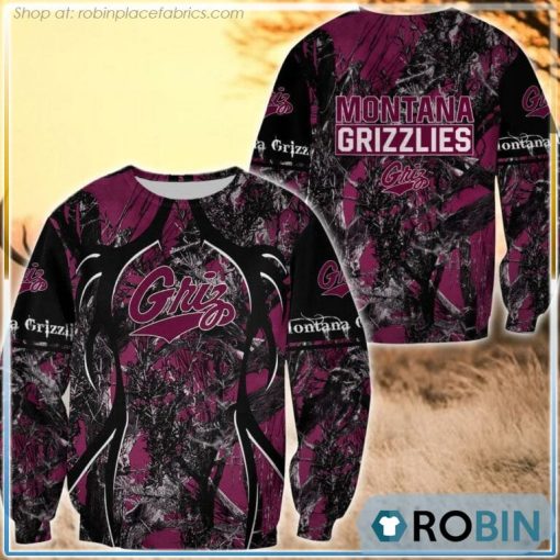 Montana Grizzlies Hunting Pattern All Over Print Sweatshirt