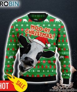 Moo-ry Dairy Cow Ugly Christmas Sweater, Perfect Gift And Outfit For Christmas Of Texas Lovers