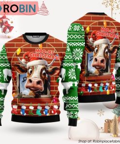 Moory Christmas Funny Cow Ugly Christmas Sweater Moory Christmas Funny Cow Ugly Christmas Sweater