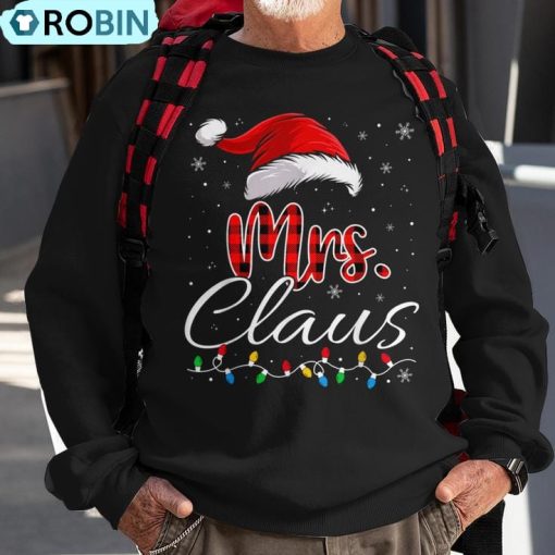 Mr And Mrs Claus Couples Matching Christmas Pajamas Santa Ugly Christmas Sweatshirt