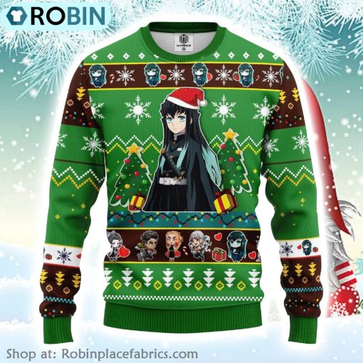 Muichiro Tokito Christmas Demon Slayer Anime Ugly Christmas Sweater