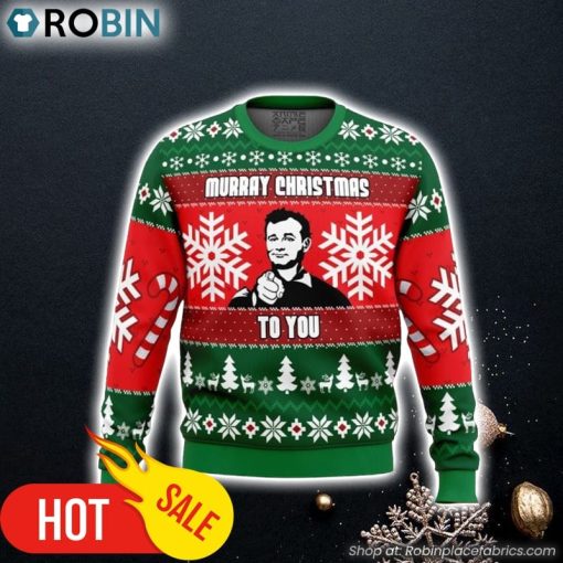 Murray Christmas Bill Murray Ugly Christmas Sweater 3D For Men and Women