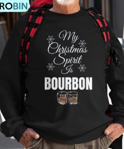 my-christmas-spirit-is-bourbon-christmas-drinking-ugly-christmas-sweatshirt-1