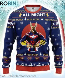My Hero Academia All Might Plus Ultra Ugly Christmas Sweater